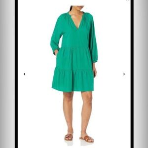 THE DROP / Tiered Mini Dress / UltraMarine Green / NWT / Small